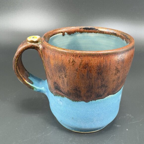 Mel B Pottery Hand Made Studio Art Pottery Coffee Mug Cup Signed Bee Inside - Picture 11 of 14